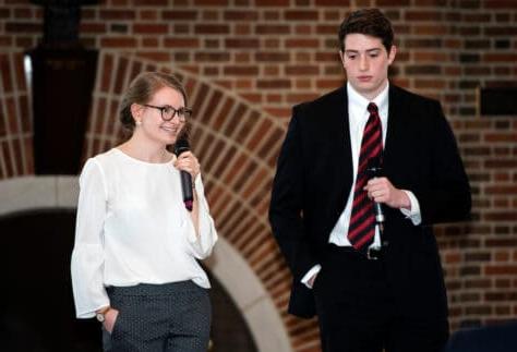 The Washington Fellows presents TomTalks in the Allen Ballroom of the Rossin Campus Center during the second annual Symposium on Democracy on Presidents Day at Washington & Jefferson College, February 18, 2019.